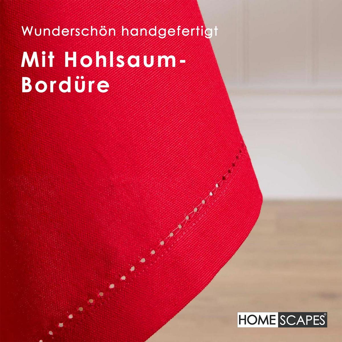 TISCHDECKE rot 137/228 cm, 100% Baumwolle - Rot, Textil (137/228cm) - Homescapes