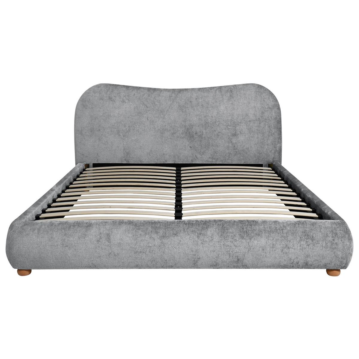 POLSTERBETT Sonho, Doppelbett 160x200 cm ohne Matratze, Chenille-Stoff, Grau - Grau, Textil (160/200cm) - Beautysofa