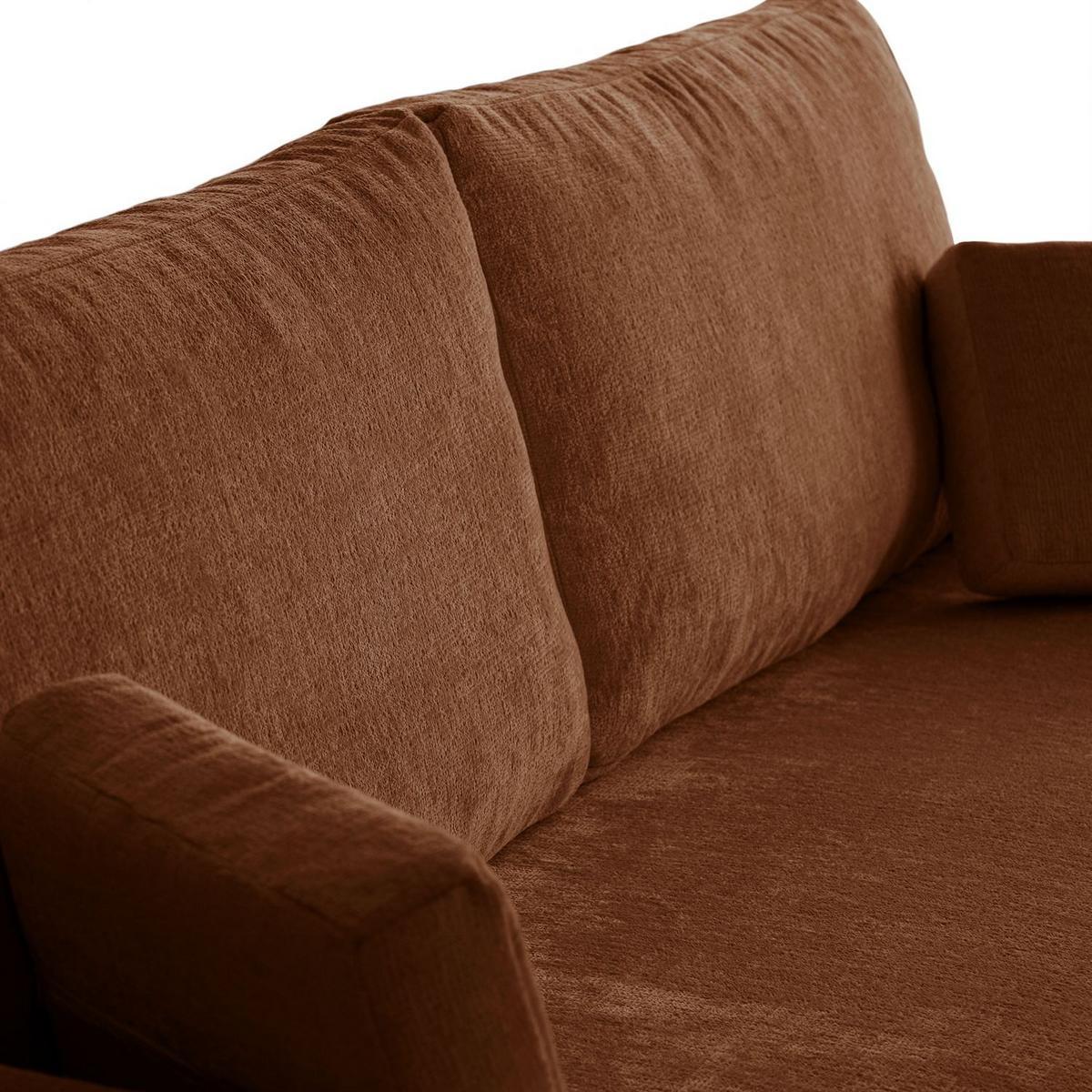 SOFA NUBO mit Schlaffunktion und Bettkasten Harmony 52 - Orange, Textil (205/91/86cm) - Lookway