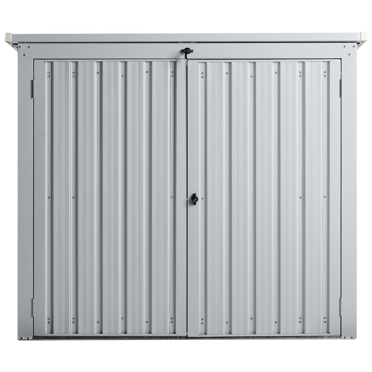 GERÄTEHAUS Weiß Moena - Weiß, Metall (158/134/96cm) - Beliani