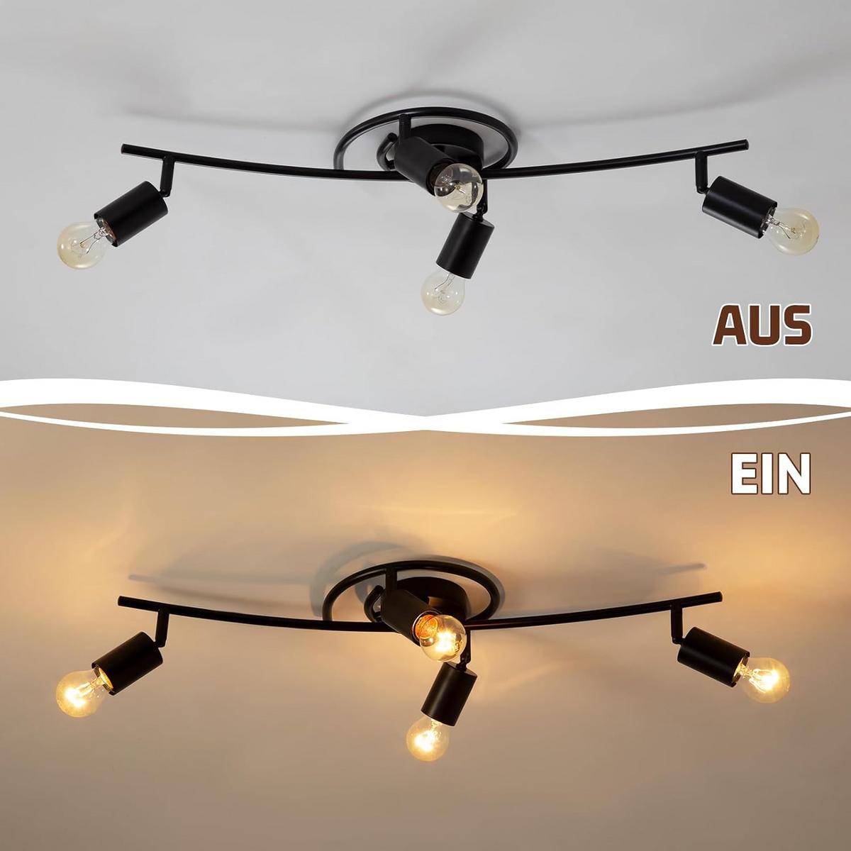 DECKENSTRAHLER Funkelda 10/20/67 cm - Schwarz, Metall (67/10/20cm) - ZMH