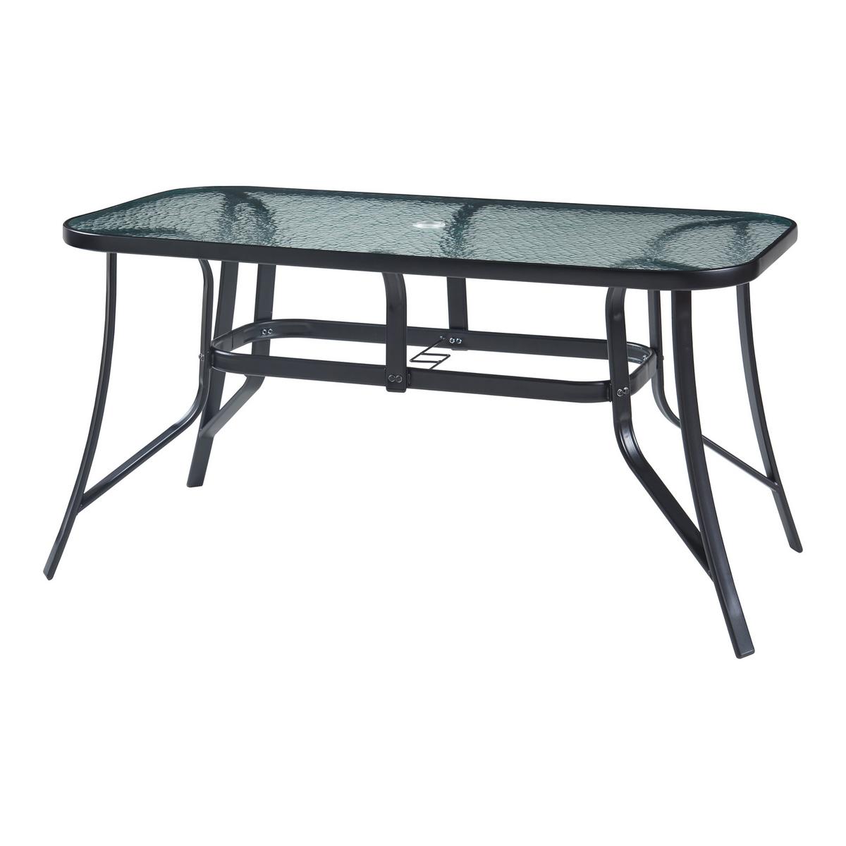GARTENMÖBEL-SET 7 TLG. Aradeo - Schwarz, Textil/Metall - casa.pro