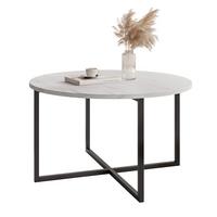 COUCHTISCH BESARO 75/47 cm runden, Schwarz / Bianco - Perlmutt/Schwarz, Metall (75/75/47cm) - Idohome