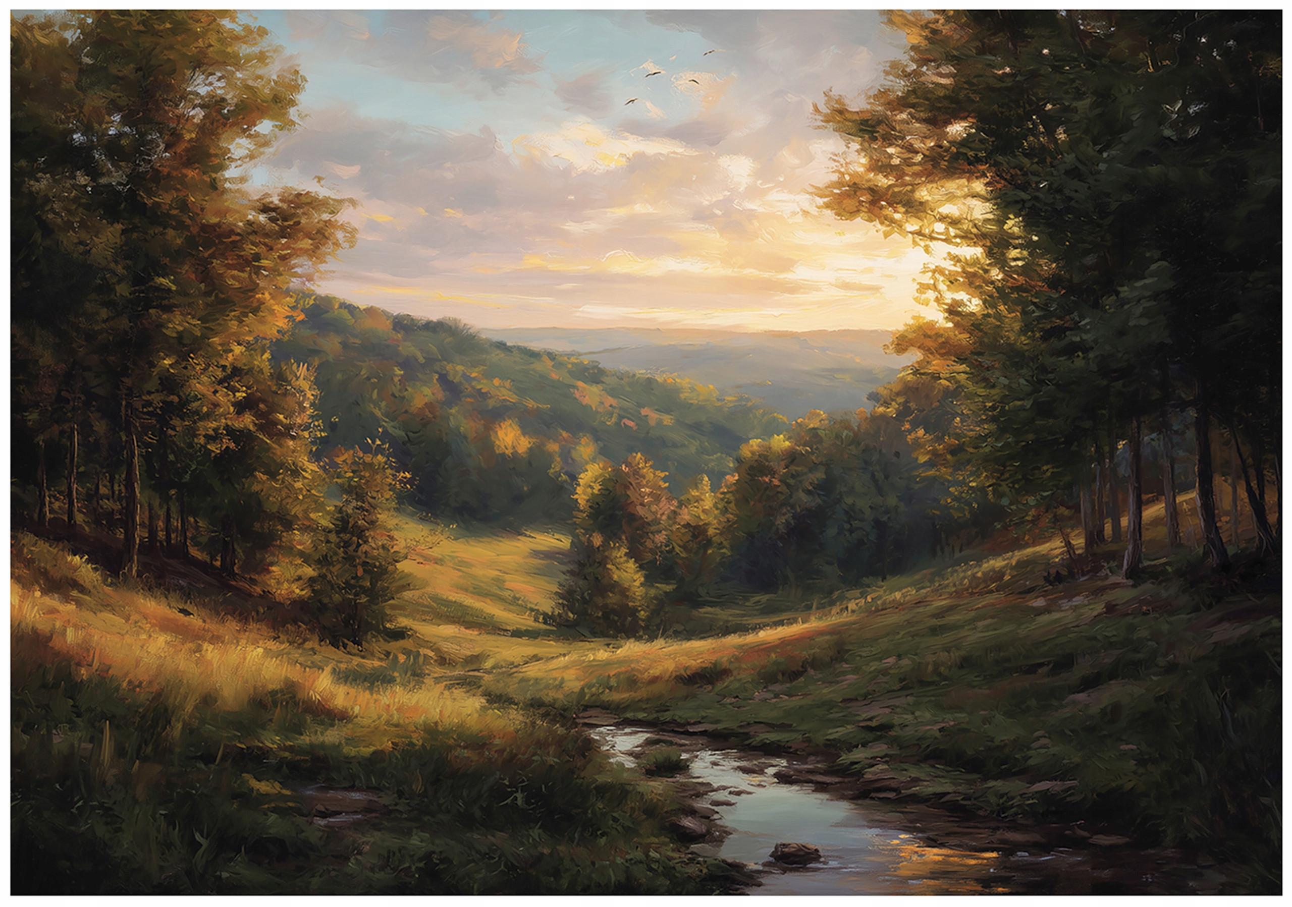 FOTOTAPETE Wald Bäume Beige 250x175 cm - Multicolor, Papier (250/175cm) - Wallarena
