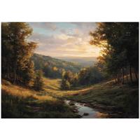 FOTOTAPETE Wald Bäume Beige 250x175 cm - Multicolor, Papier (250/175cm) - Wallarena