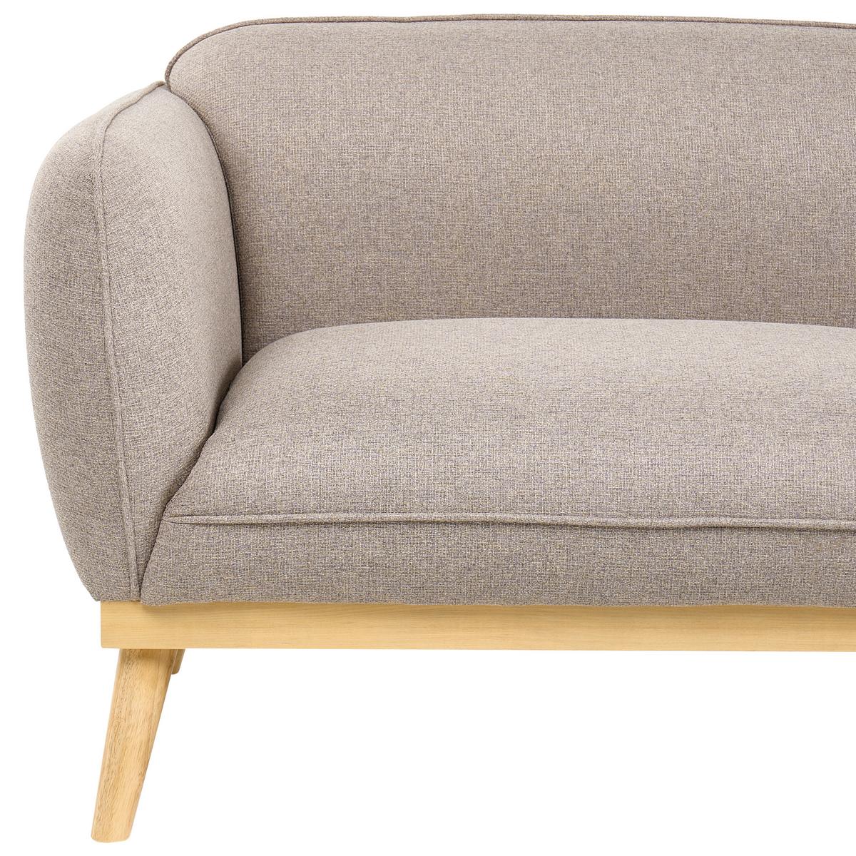 3-SITZER-SOFA Stoff Hellbraun Ljung - Hellbraun, Textil (210/82/82cm) - Beliani