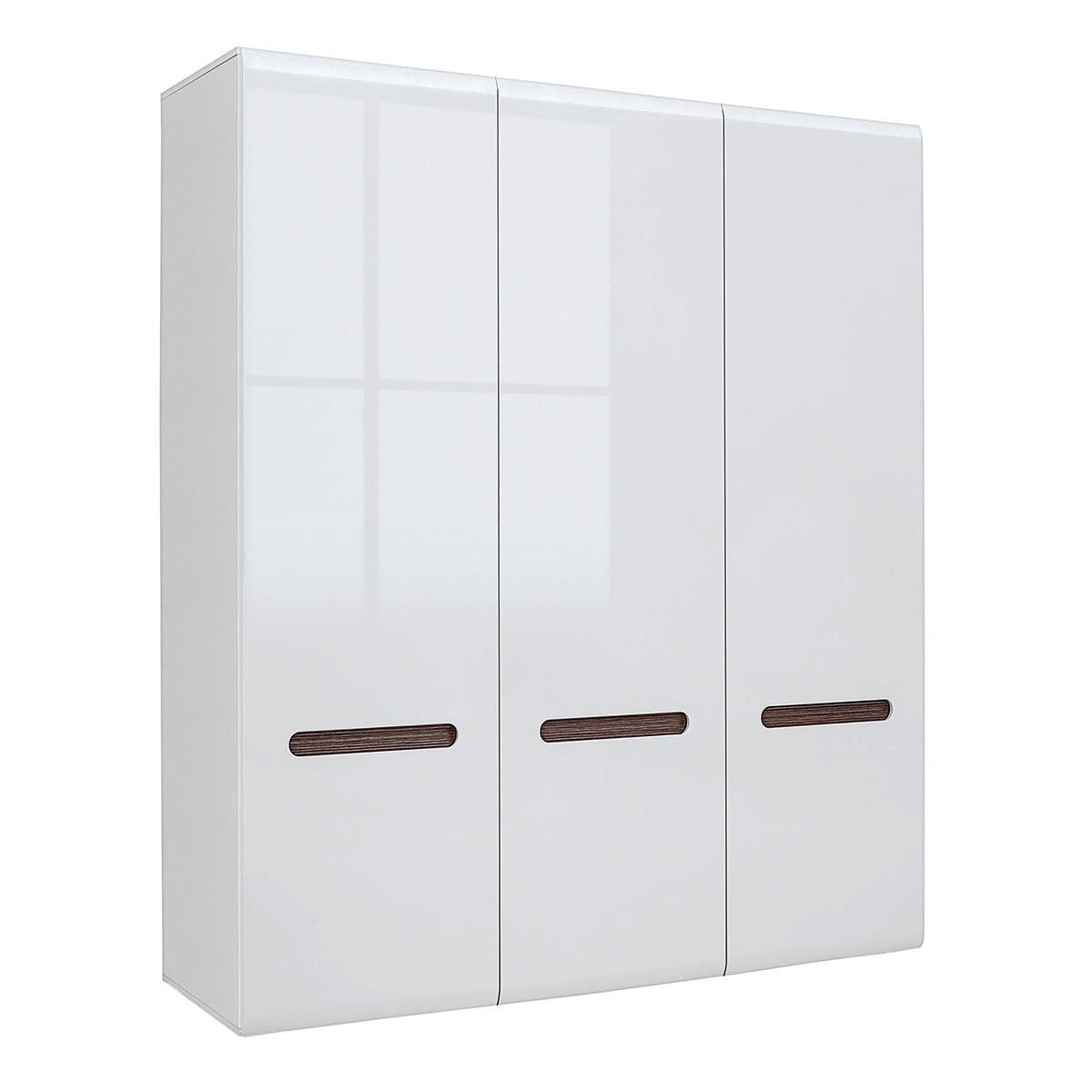 SCHRANK 3 Türen Darrel Weiß - Weiß, Holzwerkstoff (180/210/57cm) - Petits-meubles