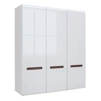 SCHRANK 3 Türen Darrel Weiß - Weiß, Holzwerkstoff (180/210/57cm) - Petits-meubles