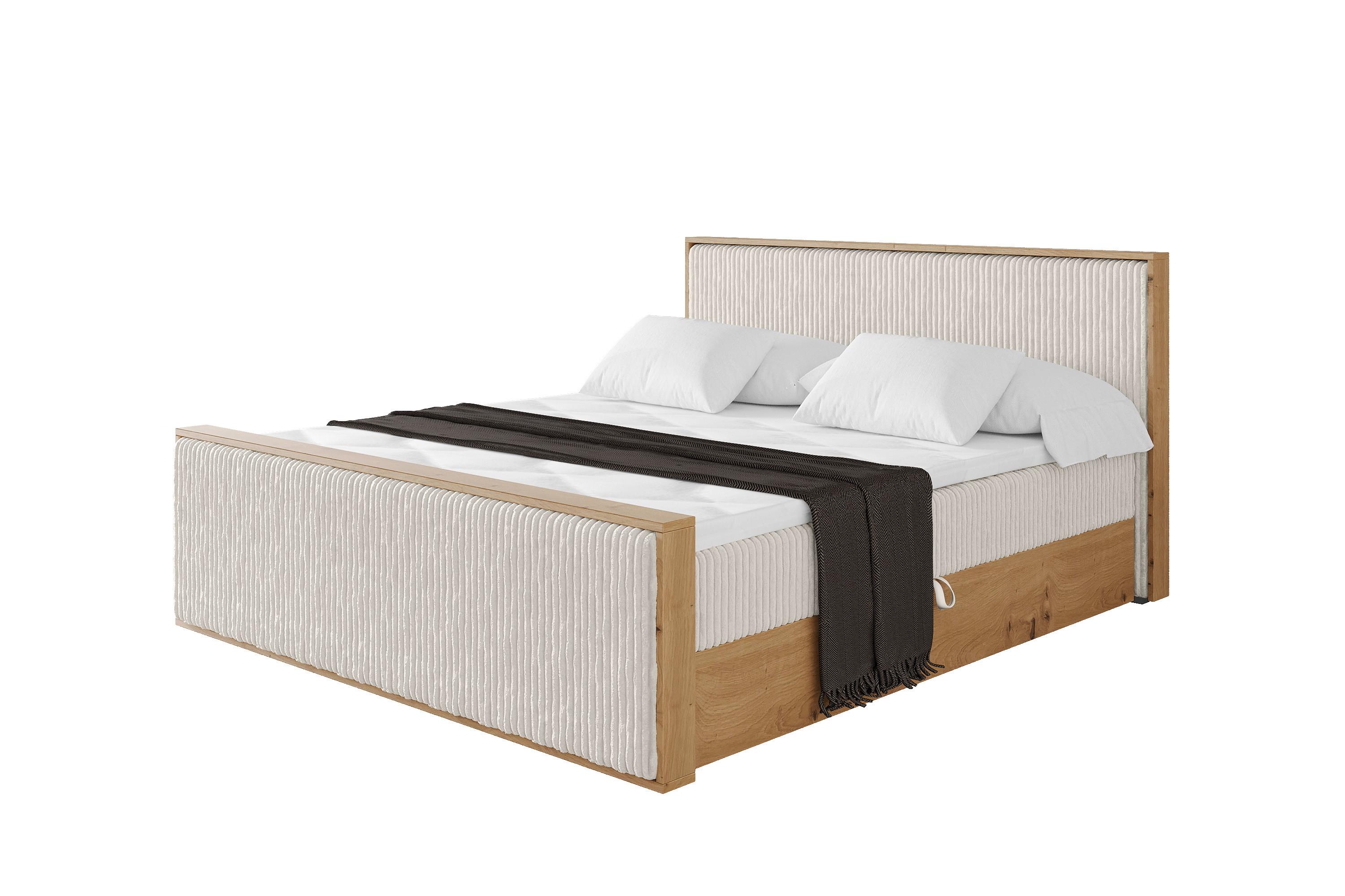 BOXBETT LOLLI9 -Z 140x200 - H4 Creme - Creme, Holzwerkstoff (140/200cm) - ALTDECOR