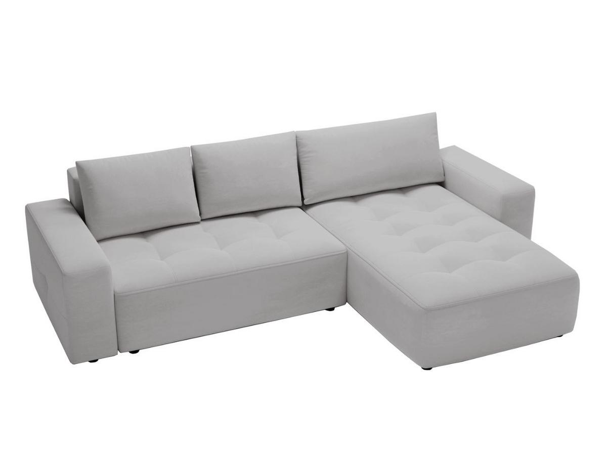 ECKSOFA Portland Hellgrau Rechts - Hellgrau, Holz/Kunststoff (250/165cm) - Graingold