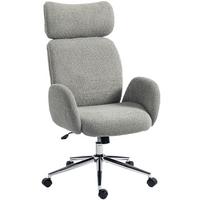 BÜROSTUHL Polyester Dunkelgrau - Dunkelgrau/Silberfarben, Textil/Metall (65/123/75cm) - HOMCOM