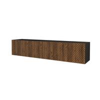 LOWBOARD ZENO-W 2x100x40x40 cm - Schwarz / Katania - Eiche Wotan, Holzwerkstoff (200/40/40cm) - ALTDECOR