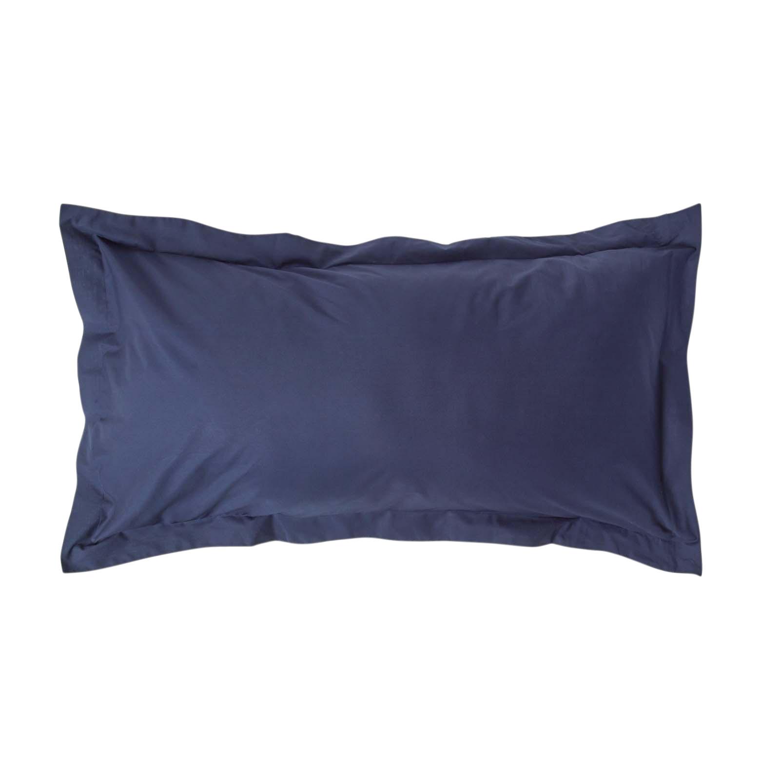 KISSENBEZUG Perkal mit Stehsaum, Fadendichte 200 - Dunkelblau, Textil (50/90cm) - Homescapes