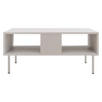 COUCHTISCH Art Deco Cashmere - Kaschmir, Holzwerkstoff/Metall (55/100/46cm) - MIRJAN24