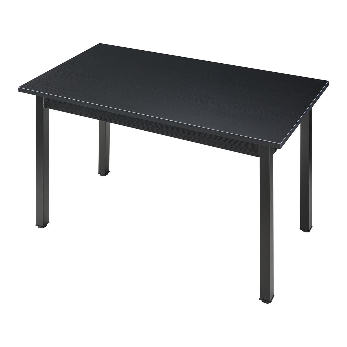 ESSTISCH Den Haag - Schwarz, Holzwerkstoff/Metall (60/120/75cm) - [en.casa]