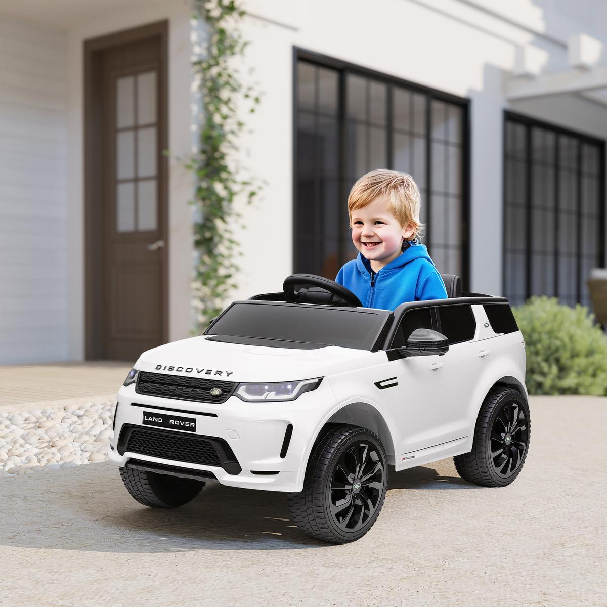 KINDER Elektroauto 12V Kinderauto mit 2,4G Fernbedienung, Musik, 3-5 km/h - Weiß, Kunststoff (106/65.5/51cm) - AIYAPLAY