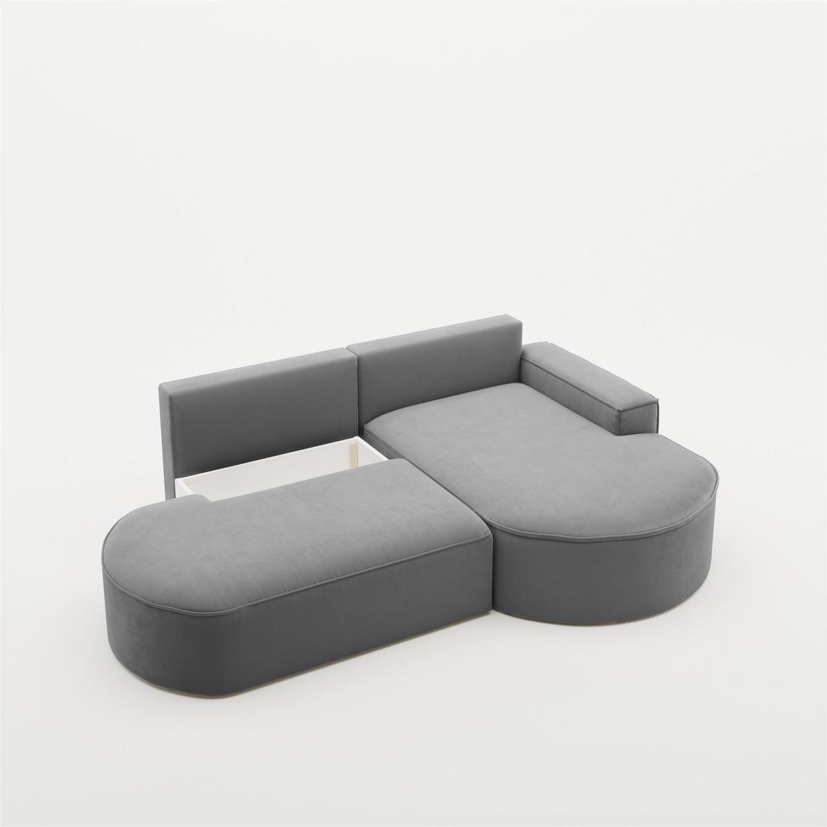 ECKSOFA Venedig Mit Schlaffunktion - Dunkelgrau, Holzwerkstoff/Textil (278/179cm) - Fun Möbel