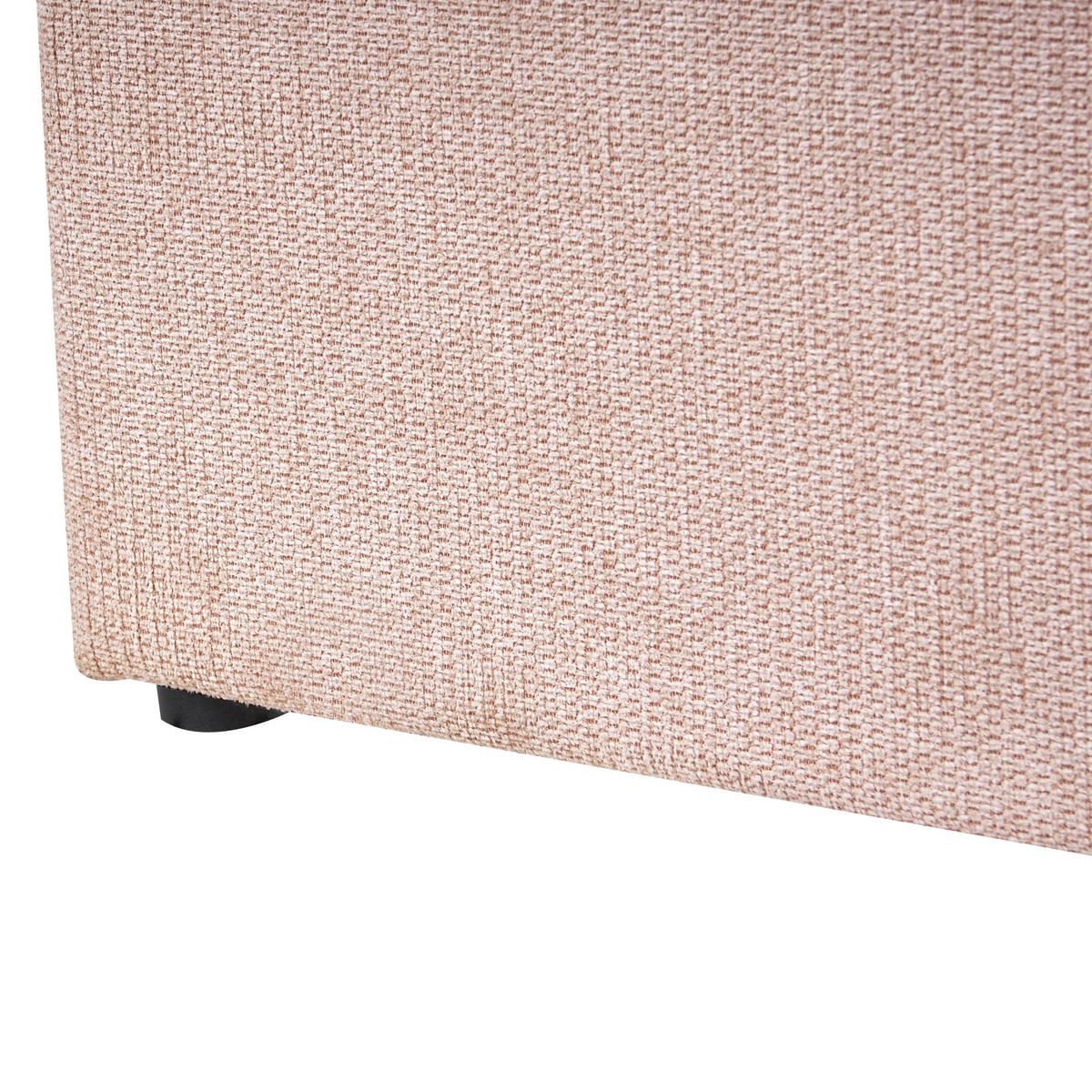 BETT mit Stauraum 180/200 Stoff Pastellrosa Nanterre - Pink, Textil (180/200cm) - Beliani