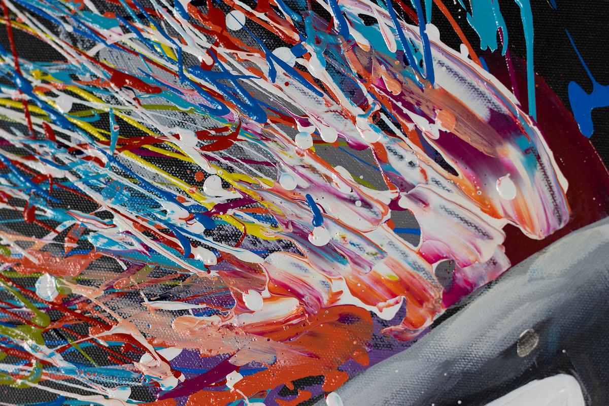 ACRYLBILD HANDGEMALT 60/90 cm - Schwarz, Holz/Textil (60/90cm) - KUNSTLOFT