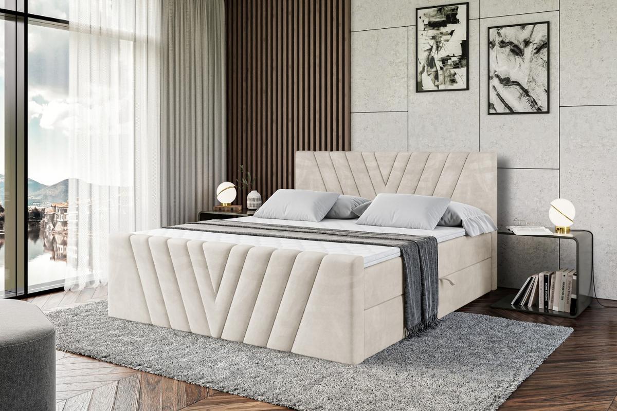 BOXBETT ERNINA-Z - 140x200 cm - H4 - Ecru - Ecru, Holzwerkstoff (140/200cm) - ALTDECOR