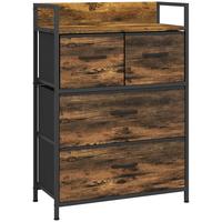 KOMMODE, Sideboard, Rustikal-Braun - Braun, Textil (29/85/60cm) - HOMCOM