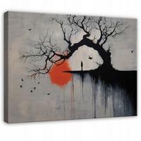 LEINWANDBILD Abstrakt Arbre Schwarz 120x80 cm - Multicolor, Holzwerkstoff (120/80cm) - Wallarena