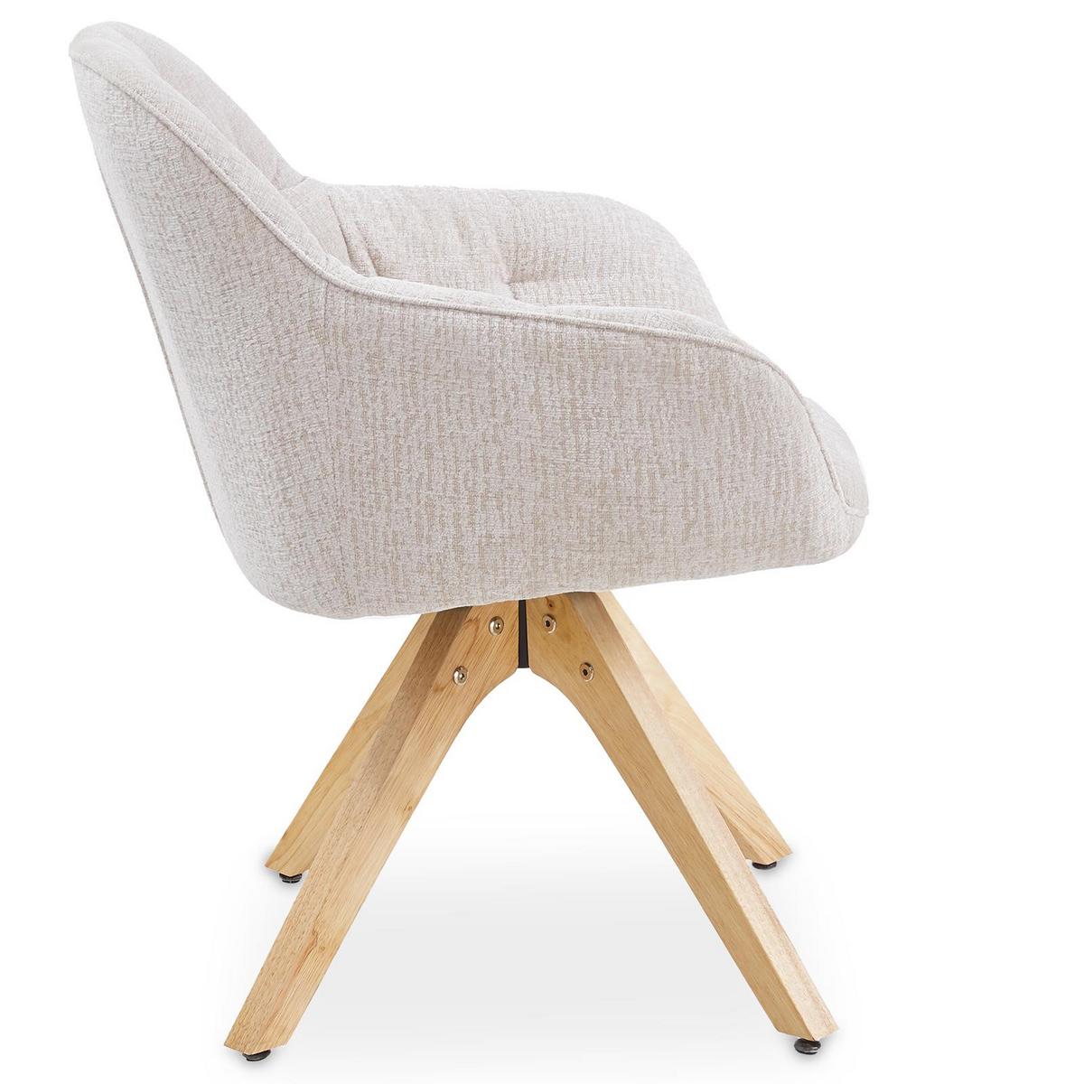 ESSZIMMERSTÜHLE SAGA 2er-Set beige - Beige, Textil (57/81/62cm) - IDIMEX