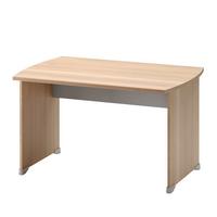 SCHREIBTISCH mit Gleitern L140 cm - Französische Herstellung - Eschefarben, Holzwerkstoff (80/80/74cm) - Calicosy
