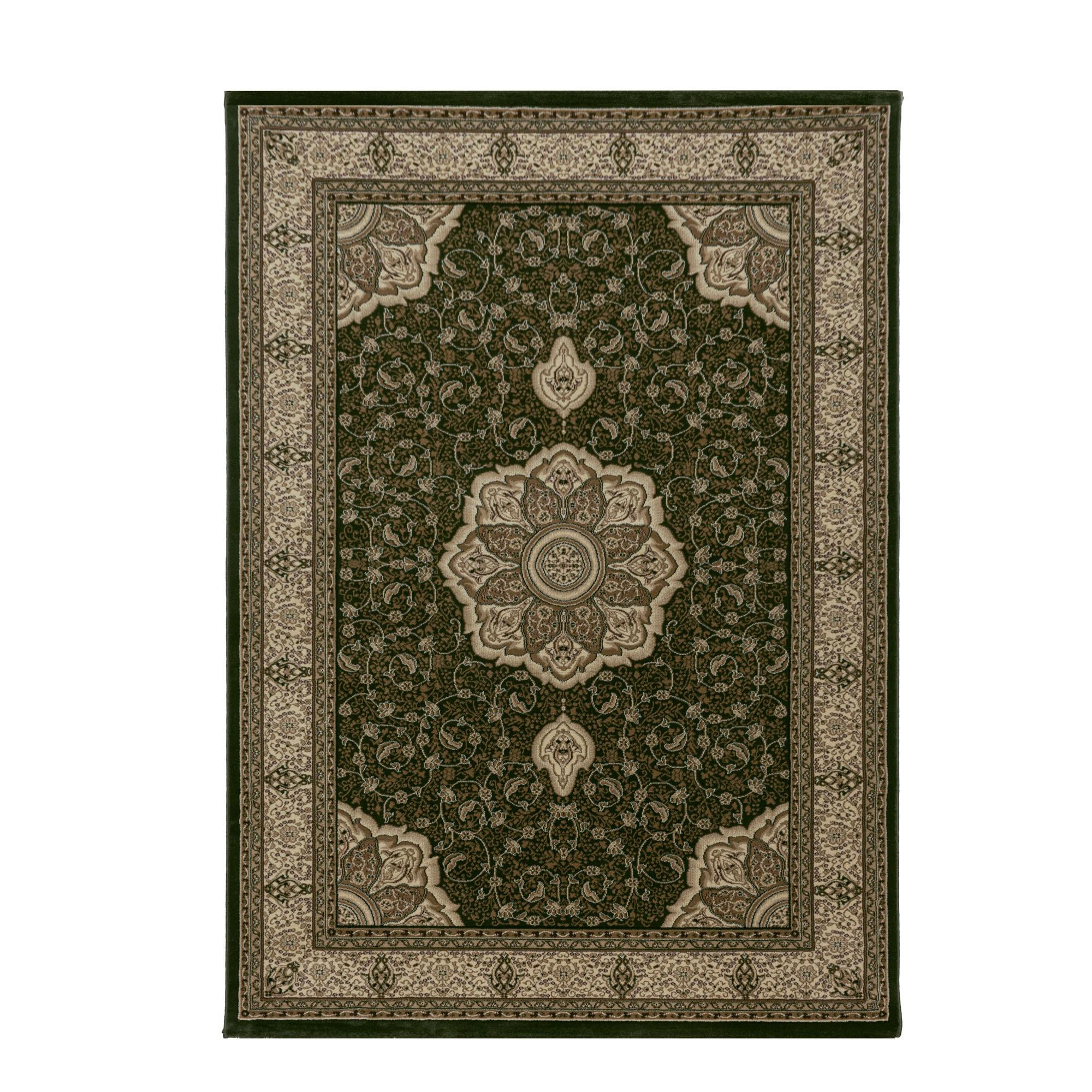 TEPPICH Kurzflor GEISLER in Grün, orientalisch, 200 x 290 cm - Grün, Textil (290/200cm) - KADIMA DESIGN