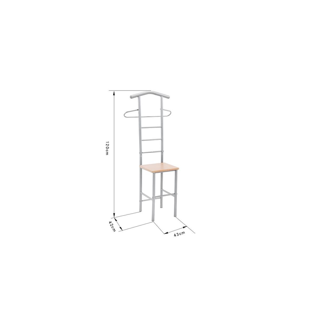 HERRENDIENER JIVO buchefarben - Buchefarben, Metall (53/121/47cm) - CARO-Möbel