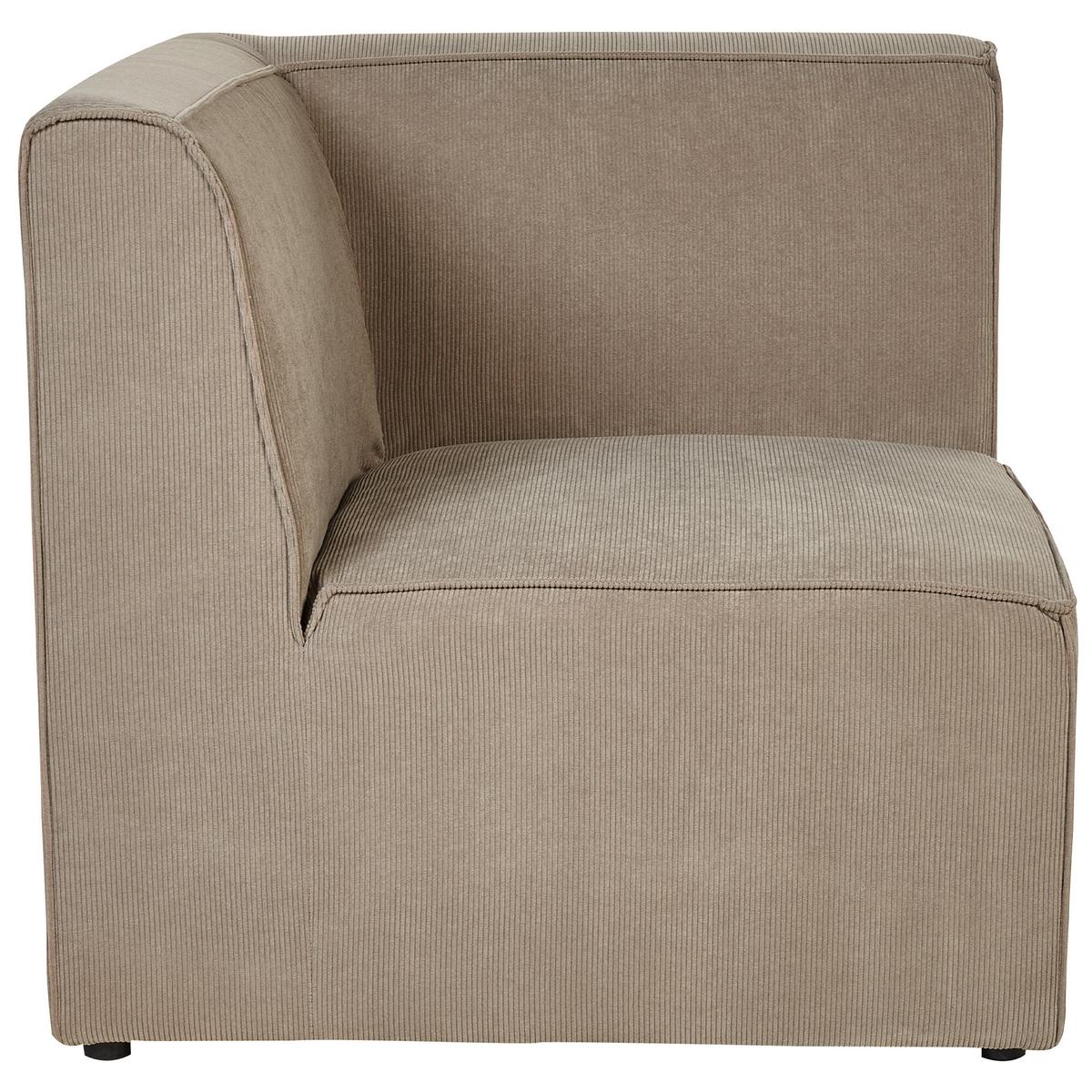 2-SITZER-SOFA Cord taupe Lemvig - Taupe, Textil (166/78/83cm) - Beliani