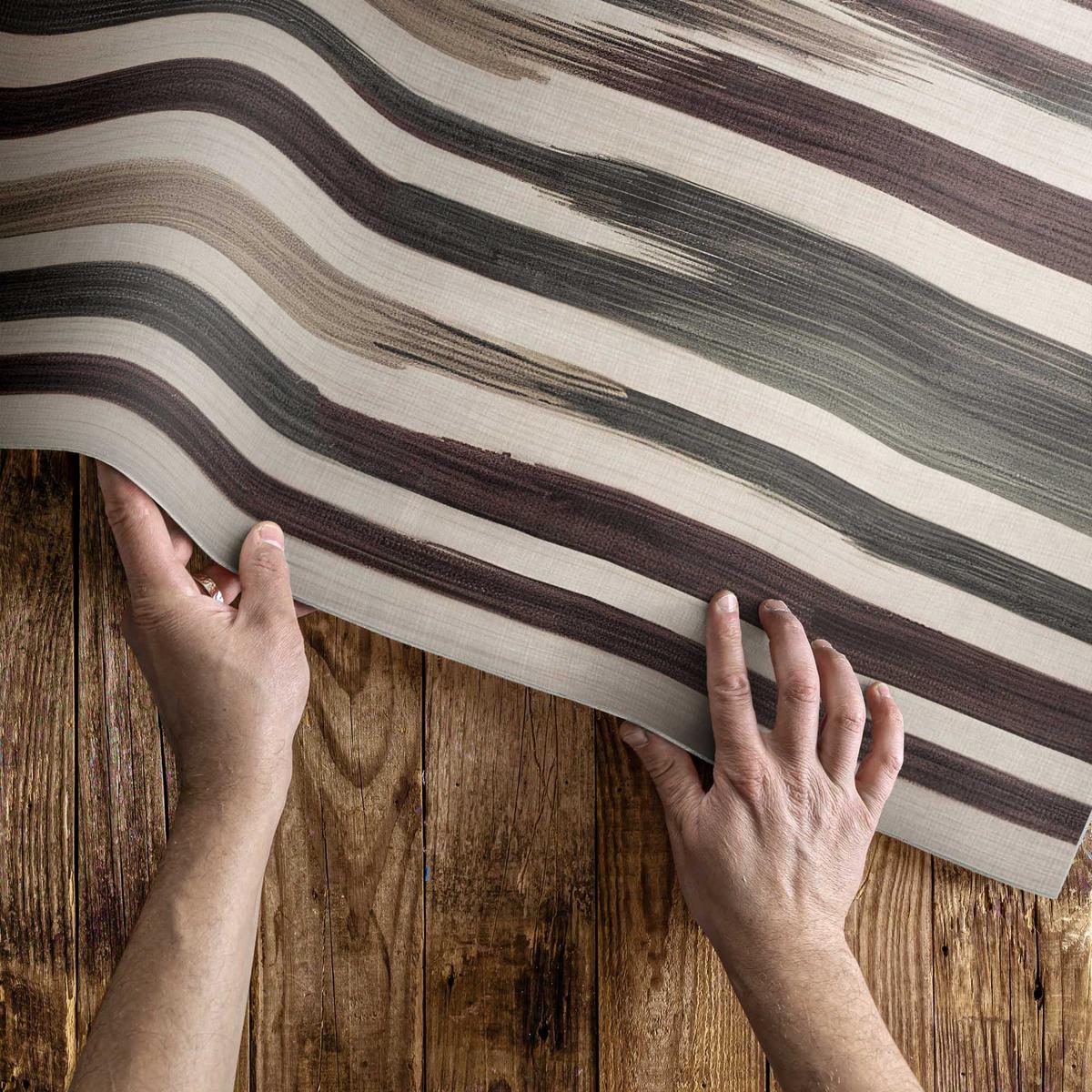 TEPPICH 120x180 cm Pastell Boho Streifen Muster - Champagner, Kunststoff (120/180cm) - Wallfluent
