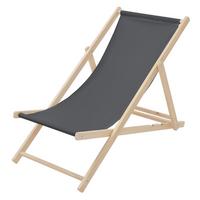 LIEGESTUHL Anthrazit - Anthrazit, Holz (57.5/83/100cm) - ECD-Germany