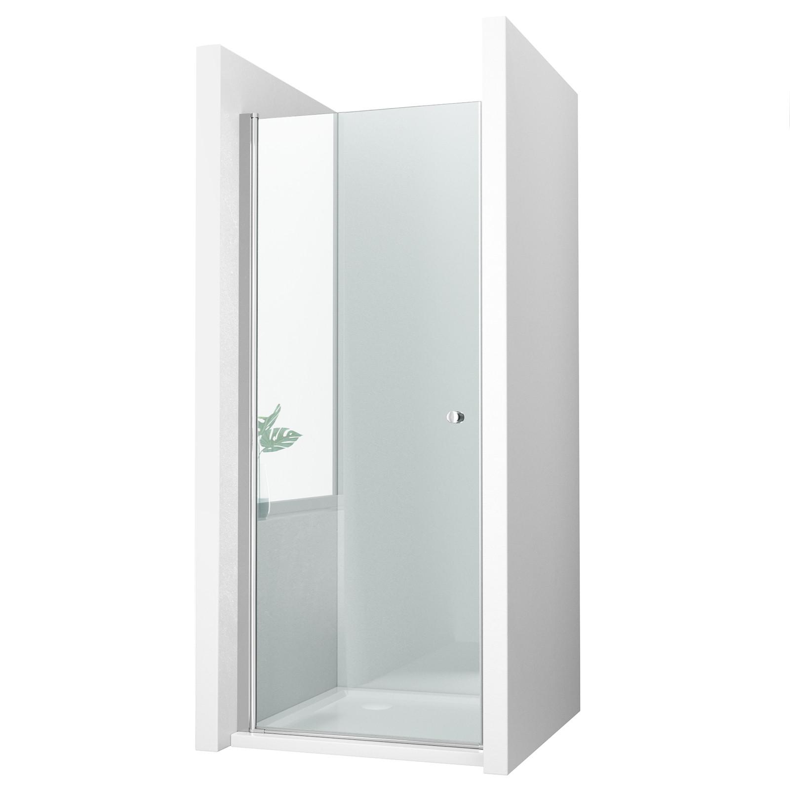 DUSCHTRENNWAND Chromfarben 90/185 cm - Chromfarben, Glas (90/185cm) - EMKE