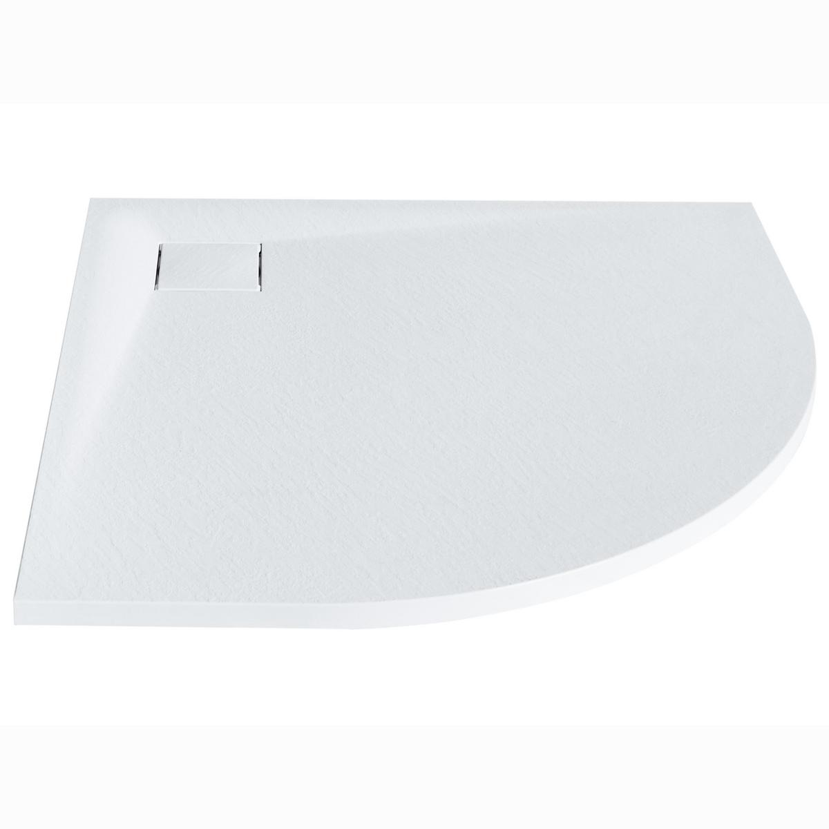 DUSCHWANNE 80/80/3 cm Weiß Paron - Weiß, Kunststoff (80/3/80cm) - Beliani