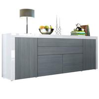 SIDEBOARD La Paz Avola-Anthrazit / Weiß Hochglanz - Anthrazit, Holzwerkstoff (200/72/35cm) - Vladon
