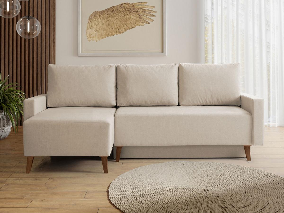 ECKSCHLAFSOFA Oviedo - Naturfarben, Holz/Kunststoff (225/140cm) - MIRJAN24