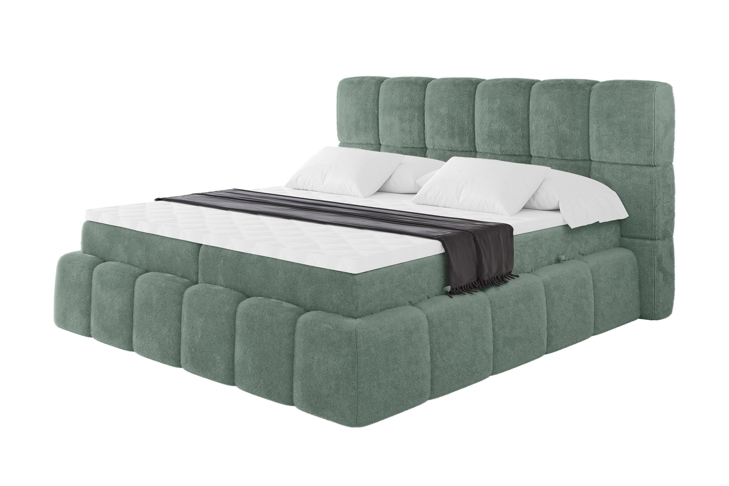 BOXBETT - AURI-H3 - 140x200 Salbeigrün Lapitt - Salbeigrün, Holzwerkstoff (140/200cm) - ALTDECOR