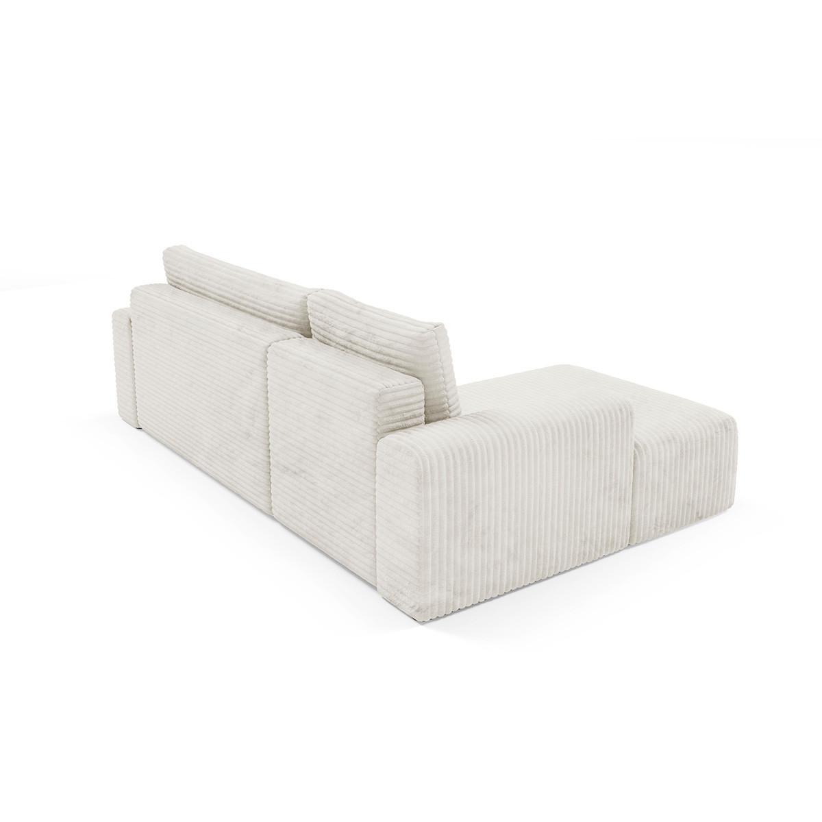 ECKSOFA Romeo 3 Sitzplätze Weiß - Weiß, Holz (268/163cm) - Petits-meubles