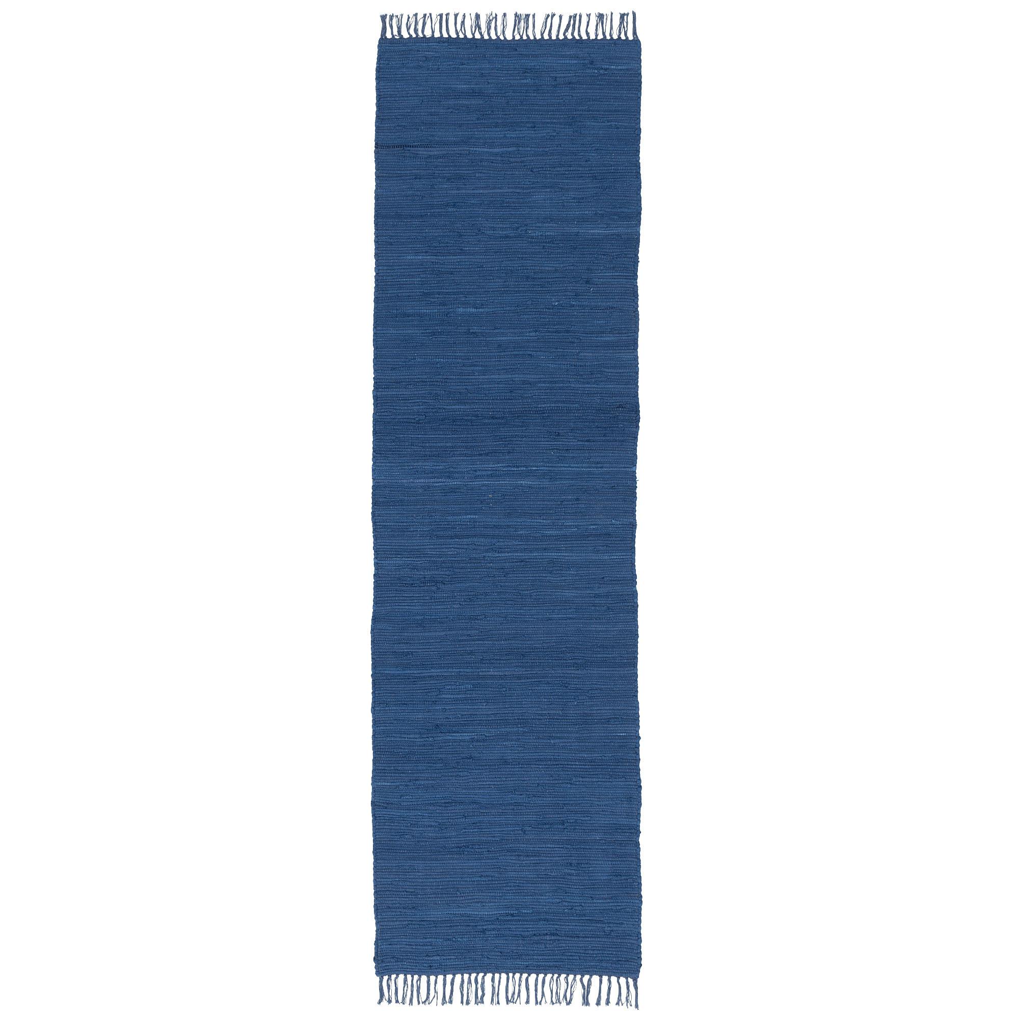 BAUMWOLLE NATUR TEPPICH LÄUFER JOLLY COTTON - Dunkelblau, Textil (60/120cm) - Pergamon