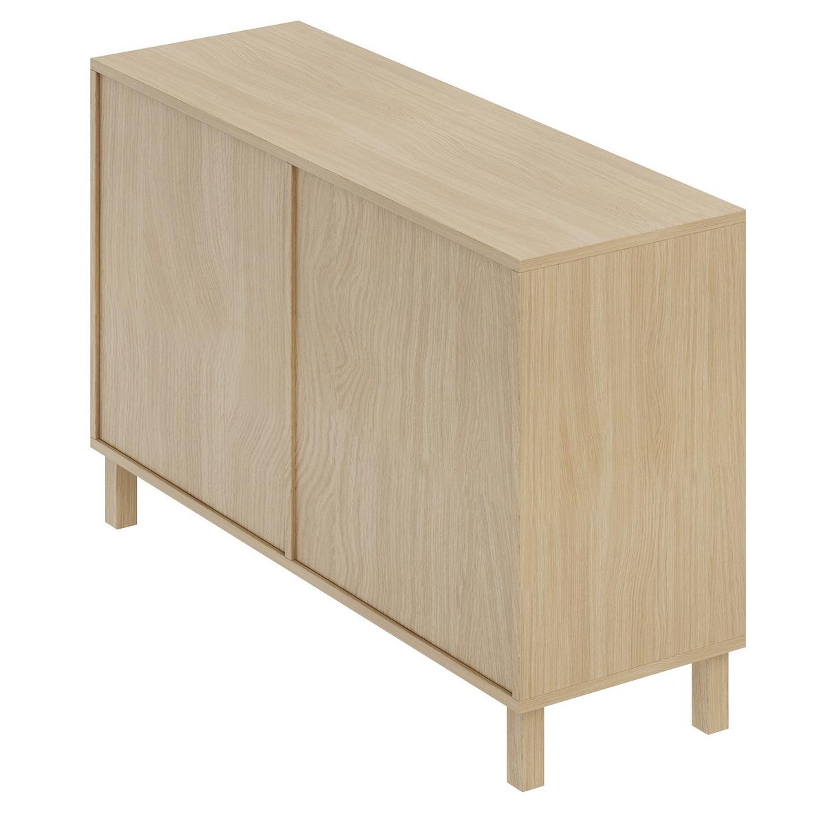 SIDEBOARD mit 6 Schubladen Rattan, 120/40/75cm - Buchefarben, Holzwerkstoff (120/75/40cm) - Urban Meuble
