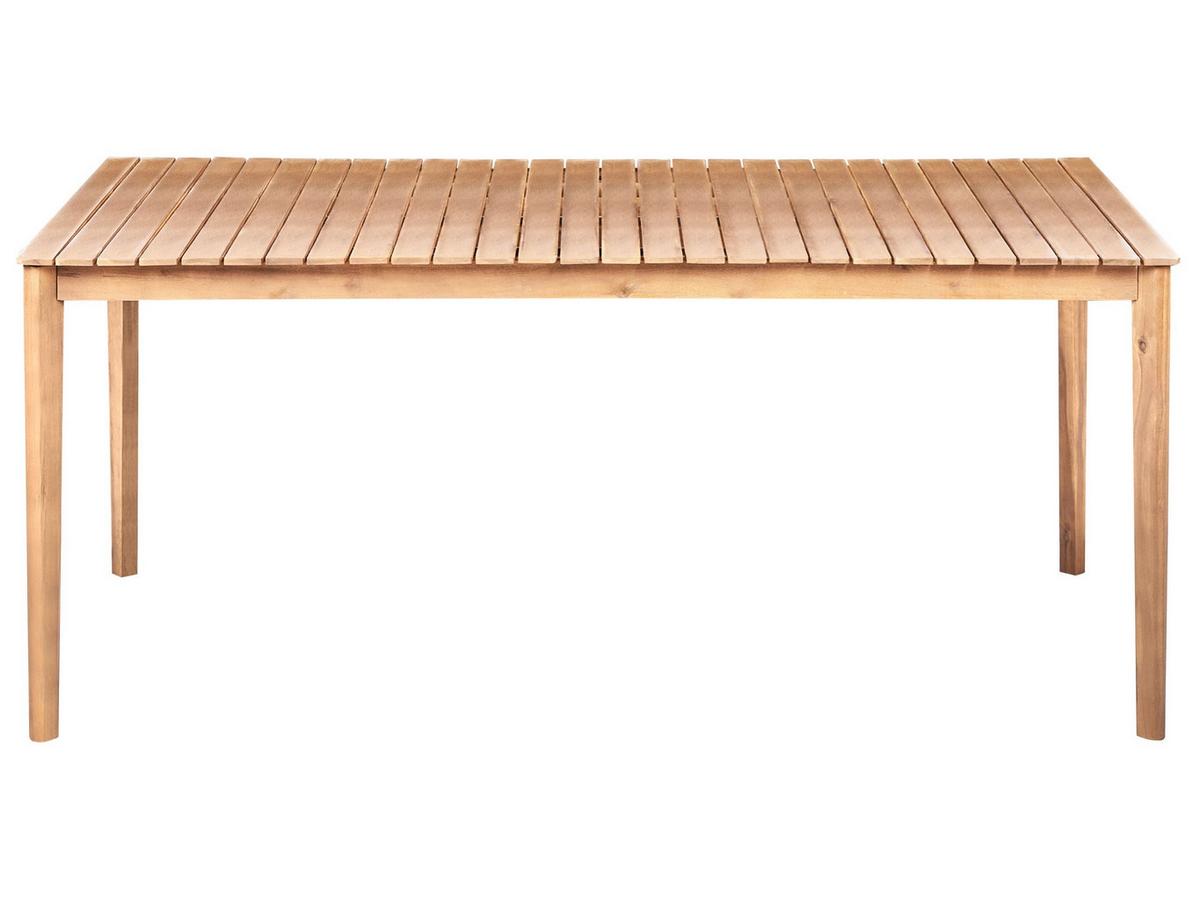 GARTENTISCH 180/100 cm Akazienholz Hellbraun Jaco - Hellbraun, Holz (180/100/75cm) - Beliani