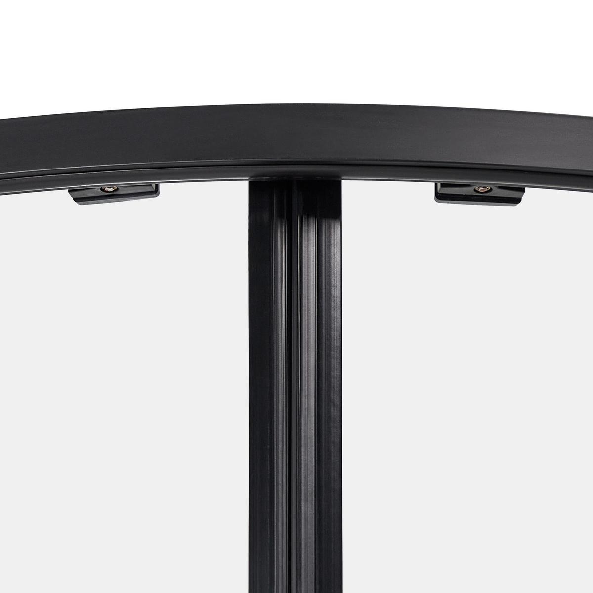 DUSCHKABINE 90/90/185 cm Schwarz Jukatan - Transparent/Schwarz, Glas (90/90/185cm) - Beliani