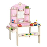 VERKAUFSSTAND mit Zubehör - Rosa, Holzwerkstoff (81/112/71cm) - Roba
