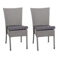 STUHL Grau, Anthrazit 2er-Set - Hellgrau/Grau, Kunststoff (52/90/58cm) - MCW