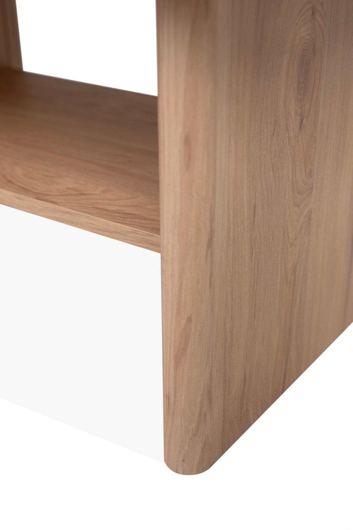 COUCHTISCH Hickory Walnuss 90 x 56 cm, Wohnzimmertisch mit Ablage - Walnussfarben, Holzwerkstoff (56/90/42cm) - Furn.Design