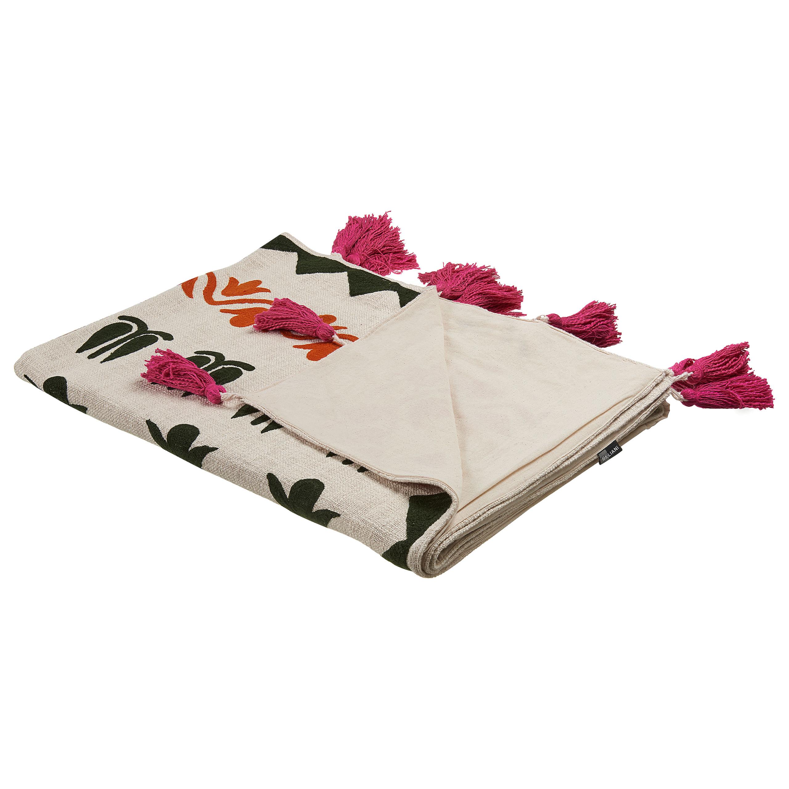 DECKE Bunt Anand 130/180 cm - Multicolor, Naturmaterialien/Textil (130/180cm) - Beliani