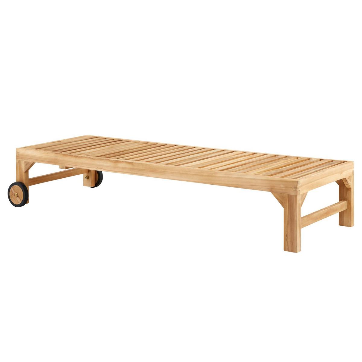 GARTENLIEGE GRANADA natur - Naturfarben, Holz (65/39/200cm) - CARO-Möbel