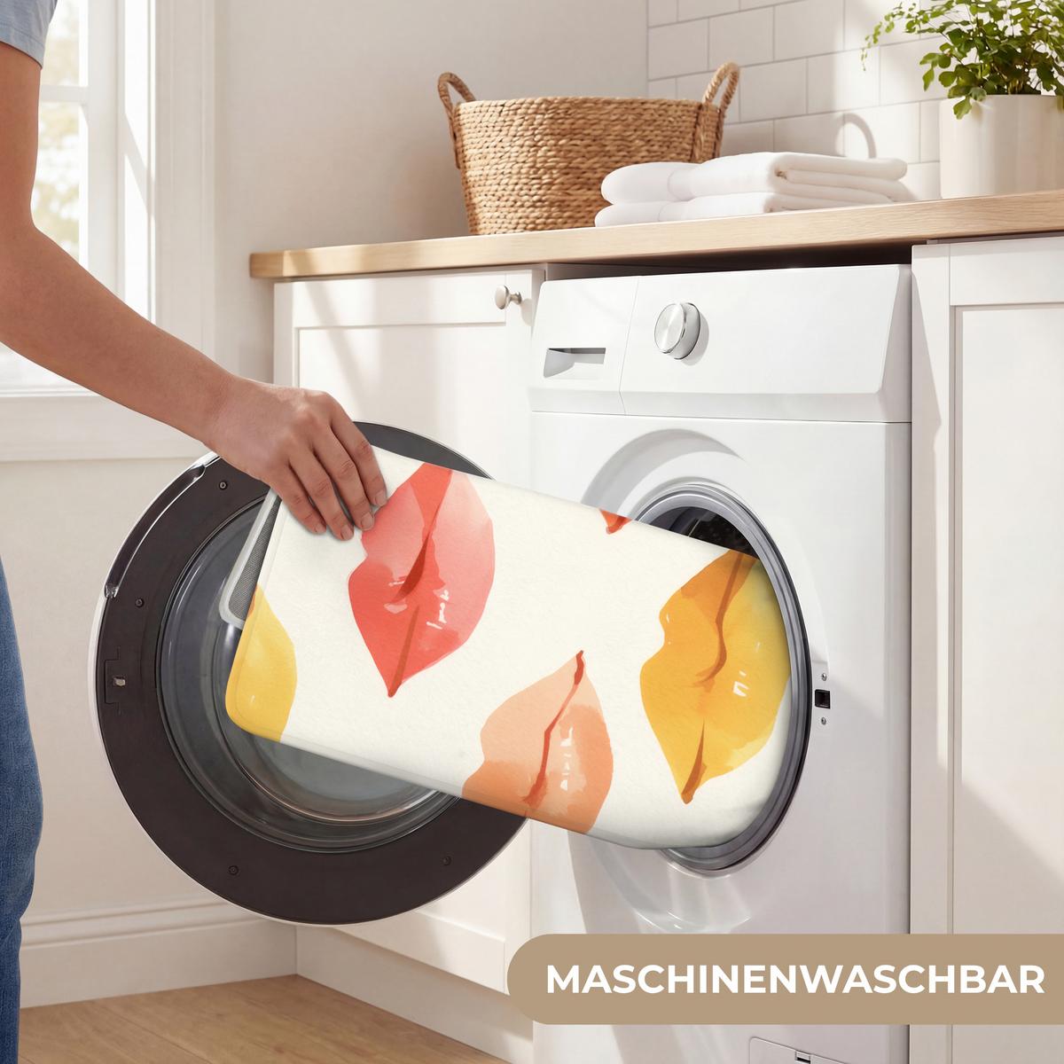 WC-VORLEGER Lippen - Bunt - Glänzend WC Teppich 50x80 cm - Rosa, Textil (50/1cm) - OnlyWow