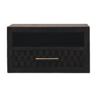 NACHTTISCH Rich-Velvet-Mocha-Finish, 1 Schublade, 1 offenes Fach, Dunkelbraun - Dunkelbraun, Holz (32/25/45cm) - Artisan Furniture